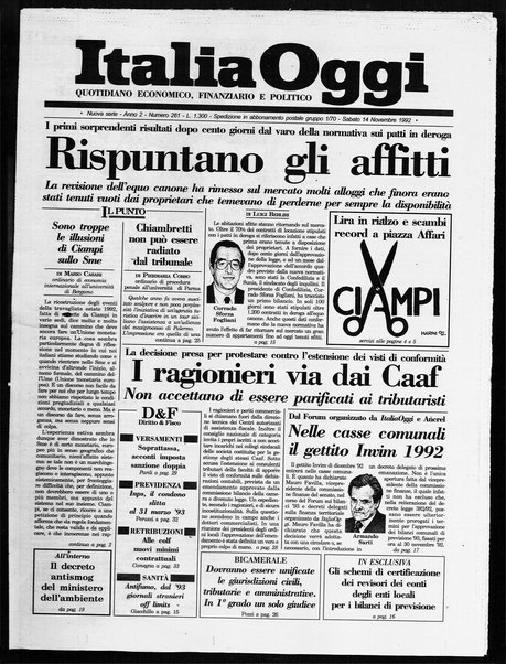 Italia oggi : quotidiano di economia finanza e politica